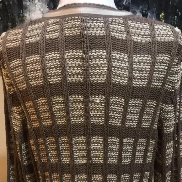 Chico’s Cotton Blend Open Front Cardigan w/Faux Pockets Bell Sleeves-Size 3 - Picture 6 of 11